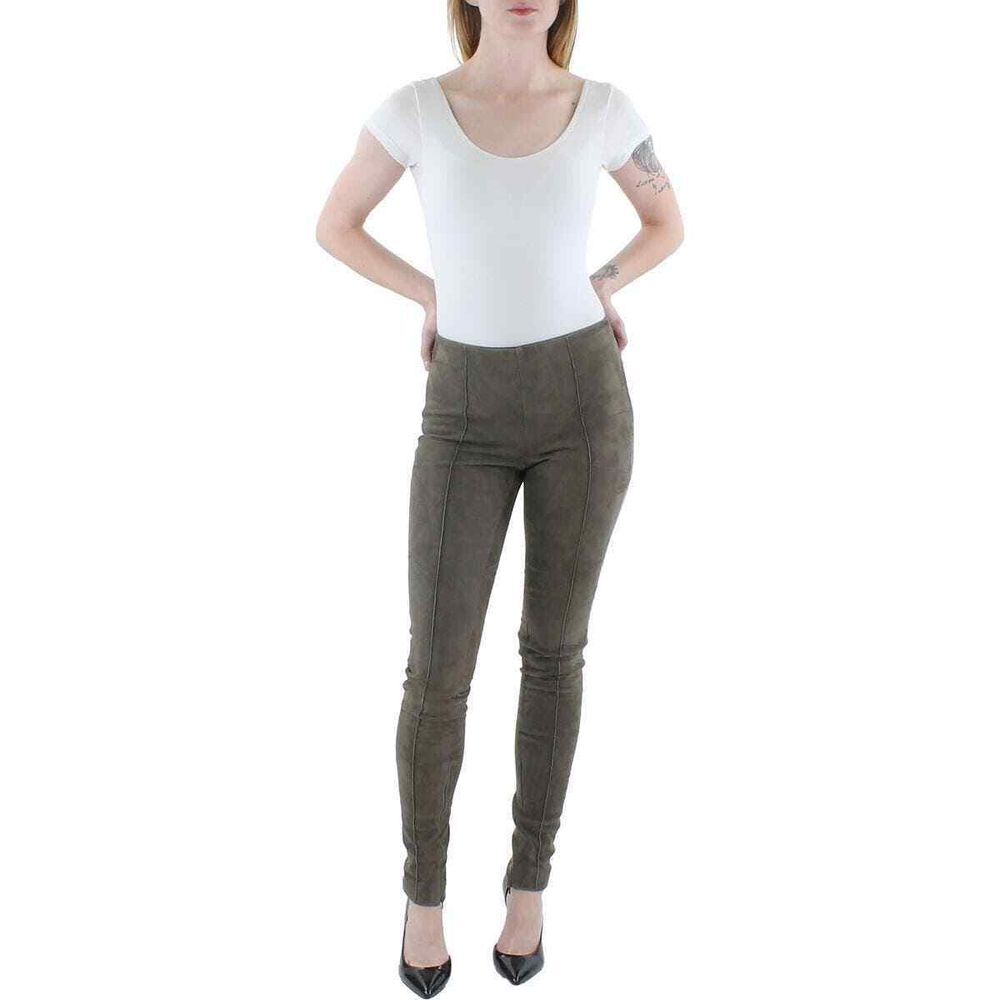 Polo Ralph Lauren Womens Lamb Suede Mid-Rise Legging Skinny Pants BHFO 2439 $999